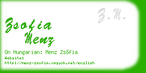 zsofia menz business card